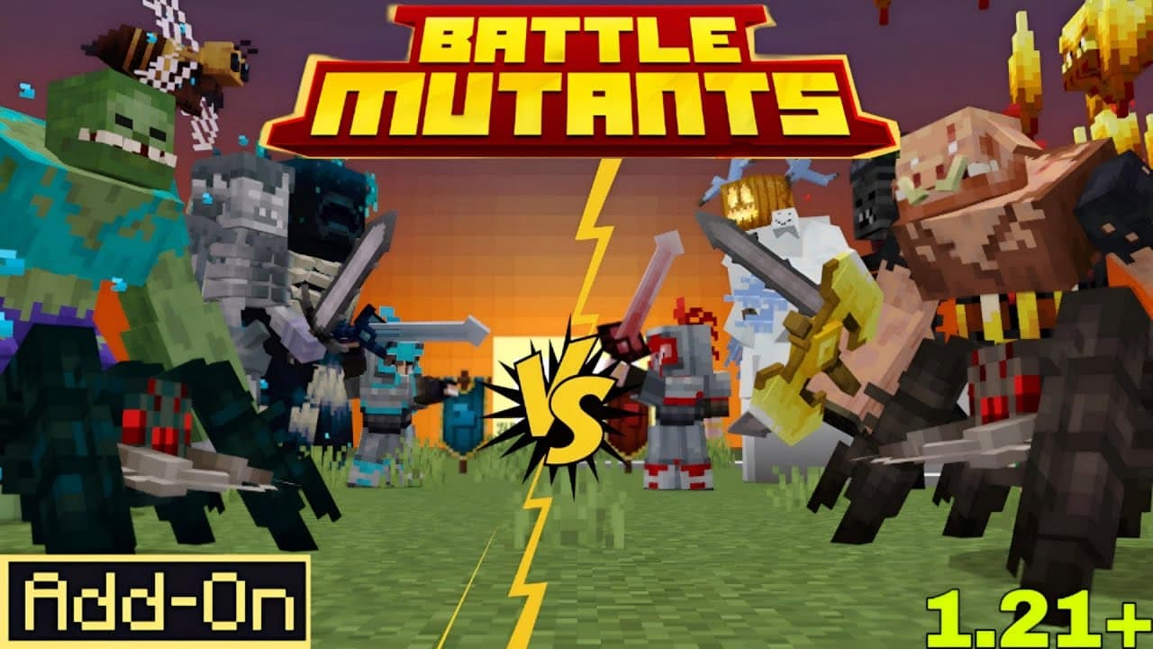 Battle Mutants Addon cho MCPE 1.21 trở lên.mcaddon
