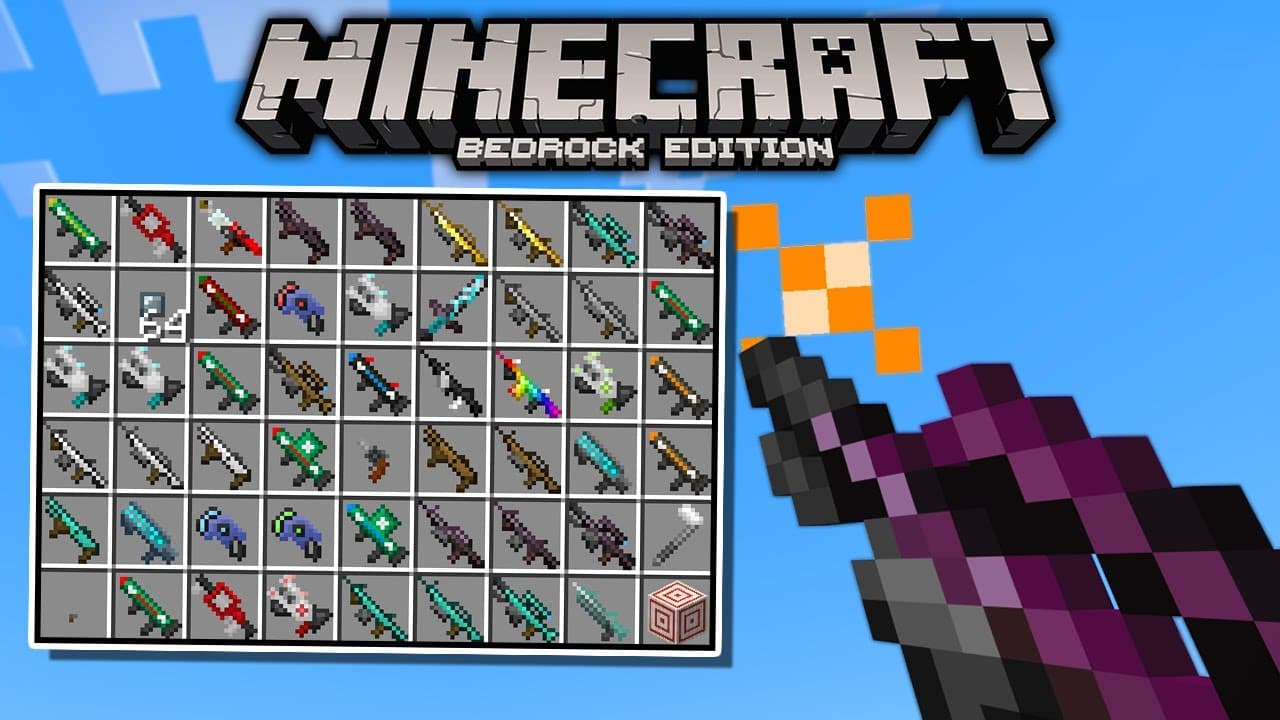 Addon Laser Blasters cho MCPE bản 1.21+.mcaddon