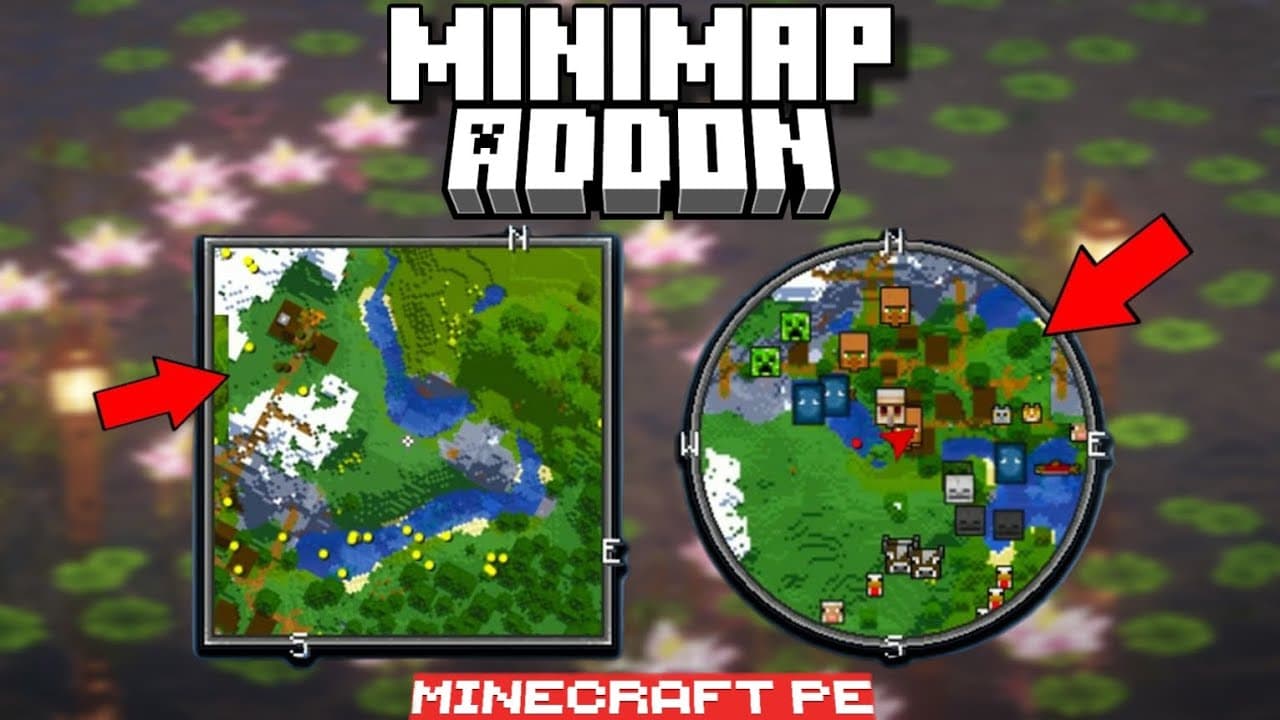 Addon Mini Map Siêu Giống PC Dành Cho MCPE.mcaddon
