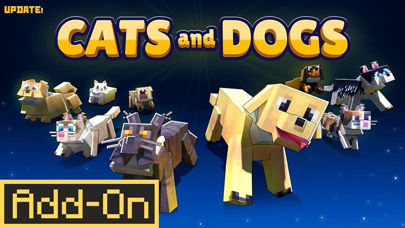 Addon Cats And Dogs Dành Cho MCPE.mcaddon