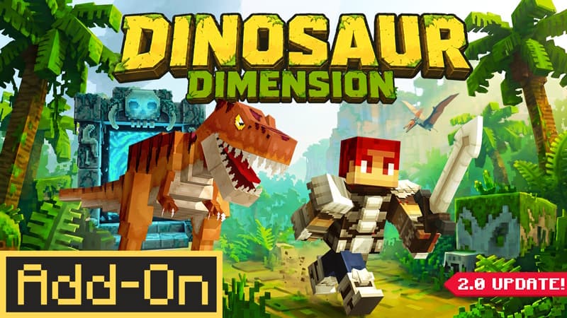 Addon Khủng Long Dinosaur Dimension v2.0 Việt Hóa.mcaddon